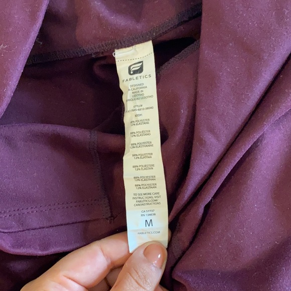 Fabletics full length purple leggings - Picture 2 of 3